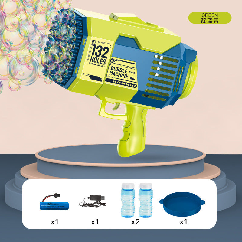 Children 40 hole bazooka light automatic handheld bubble MINI version of Gatling electric bubble blowing