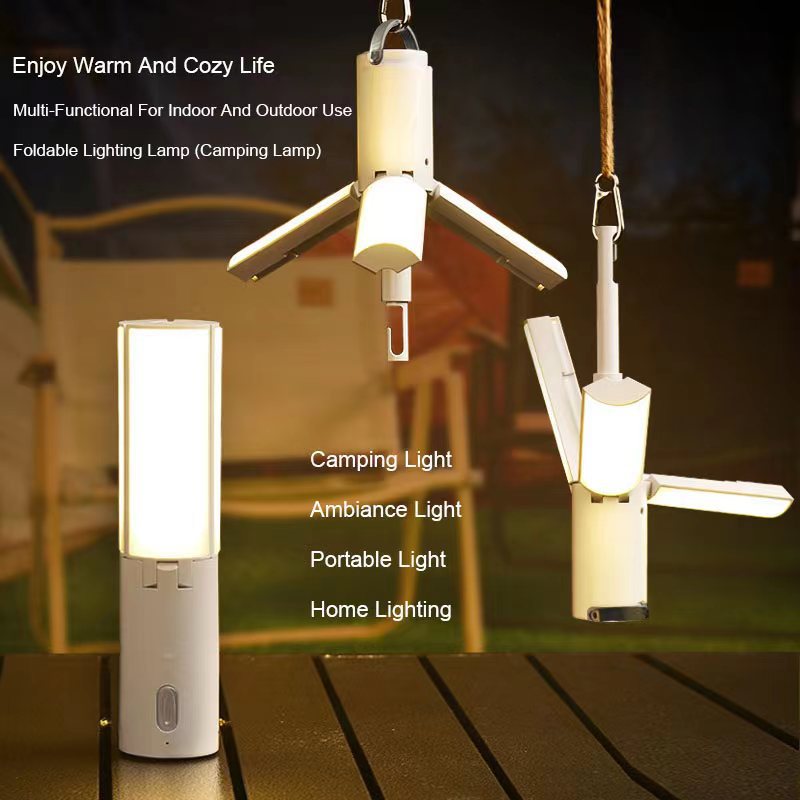 Outdoor folding multifunctional camping lights tent lights camping lights hand-hung lights student dormitory lights
