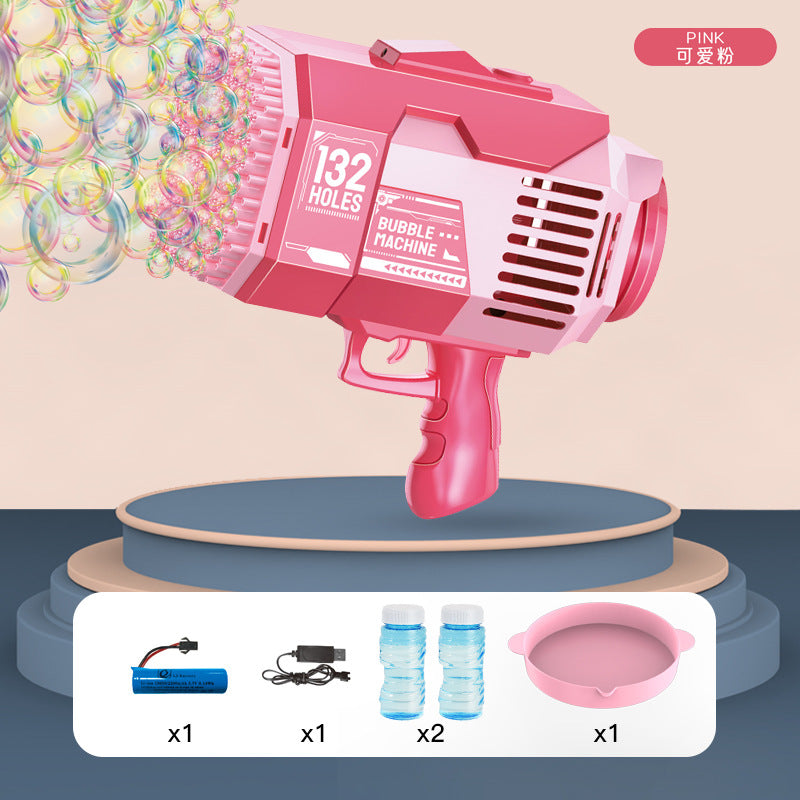Children 40 hole bazooka light automatic handheld bubble MINI version of Gatling electric bubble blowing