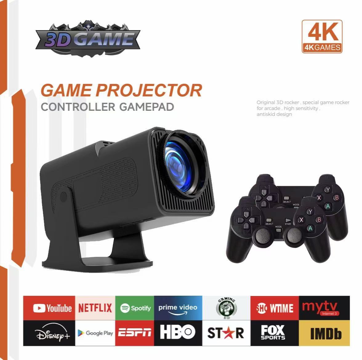 HY320 Gaming Projector art Android 4K HD F600 Projector Home game console projector