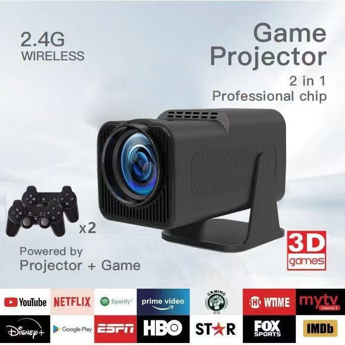 HY320 Gaming Projector art Android 4K HD F600 Projector Home game console projector