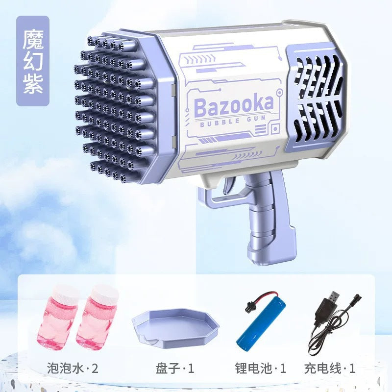 Children 40 hole bazooka light automatic handheld bubble MINI version of Gatling electric bubble blowing