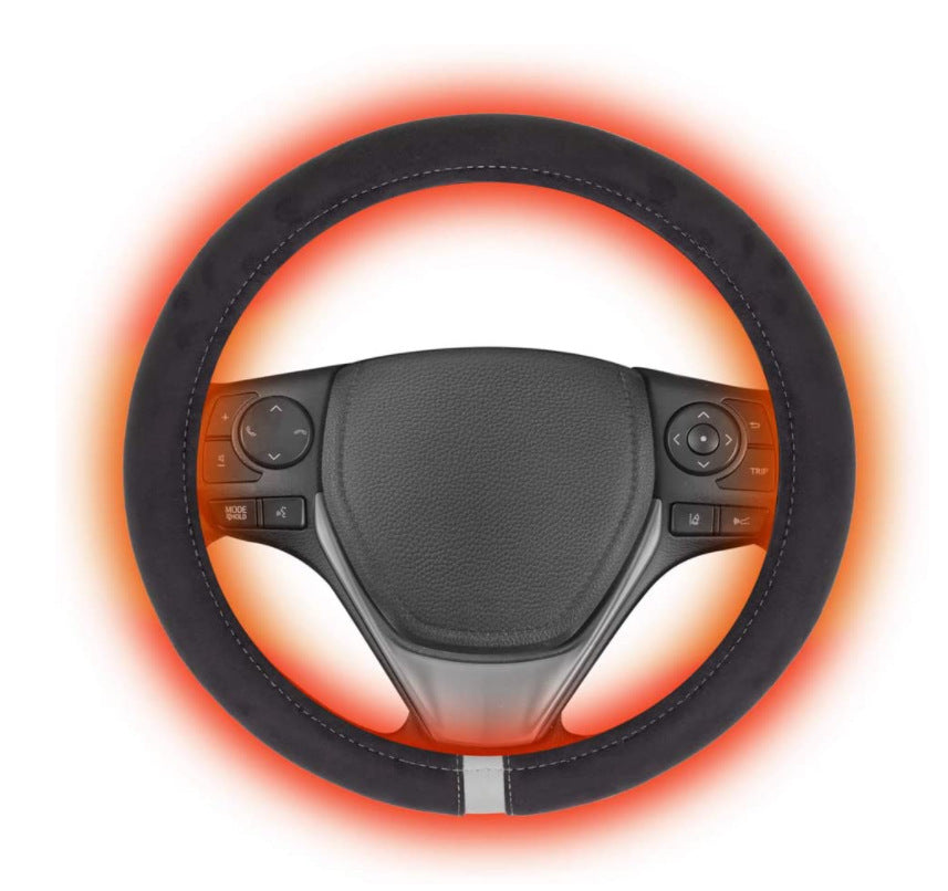 Warm hand steering wheel protector winter car steering wheel cover heating put the sleeve electric heating 12V fast heating