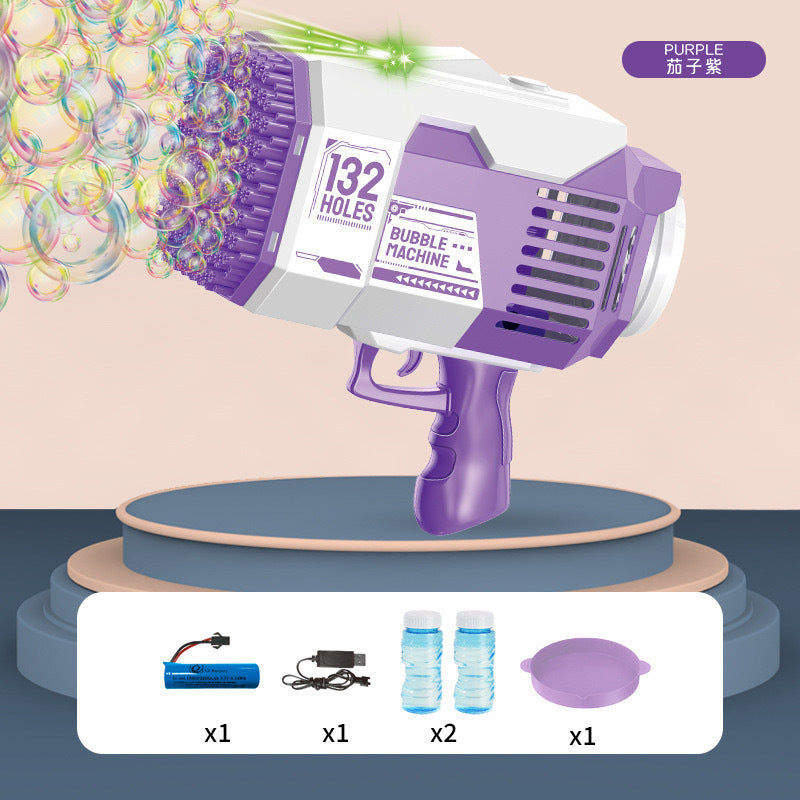 Children 40 hole bazooka light automatic handheld bubble MINI version of Gatling electric bubble blowing