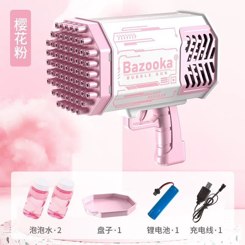 Children 40 hole bazooka light automatic handheld bubble MINI version of Gatling electric bubble blowing
