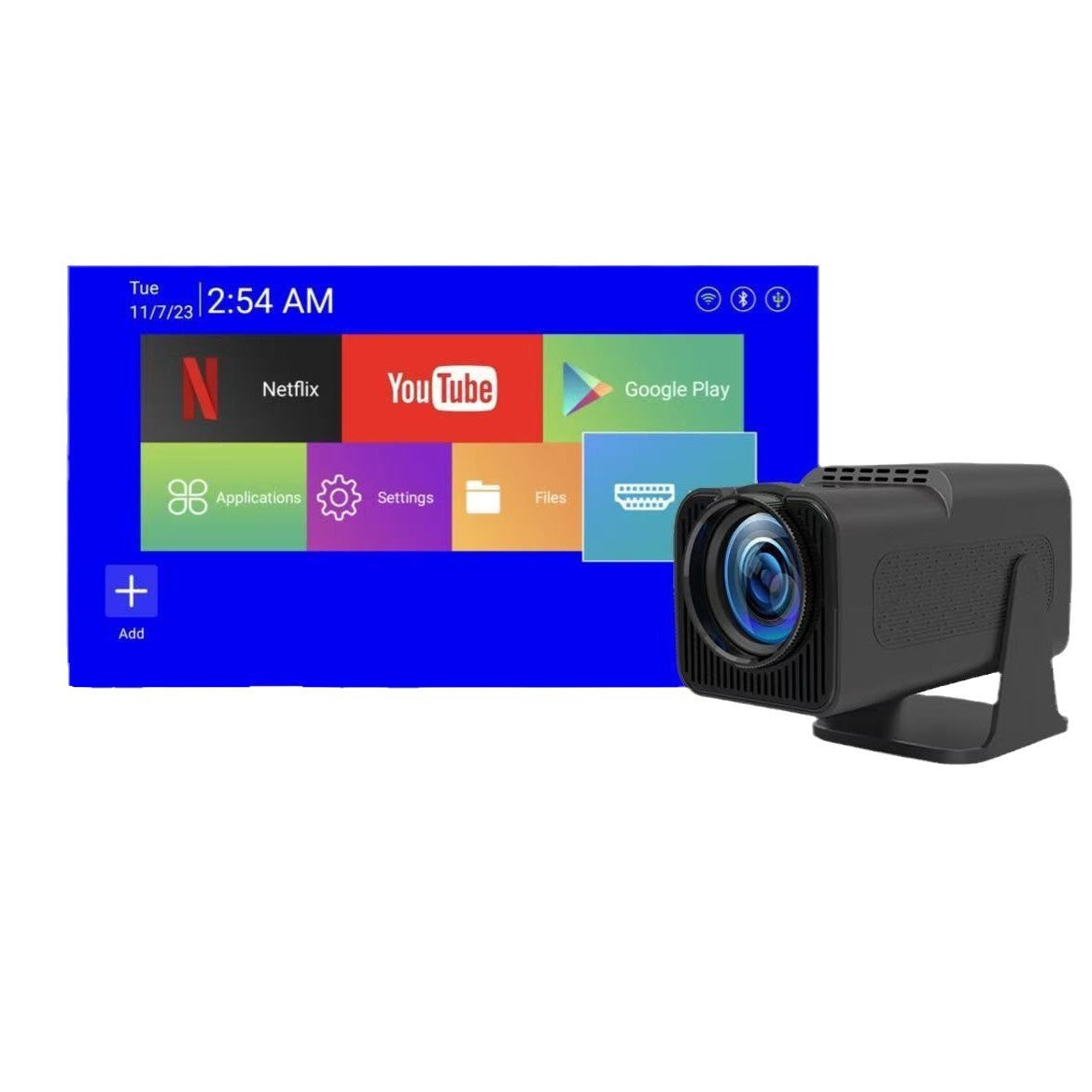 HY320 Gaming Projector art Android 4K HD F600 Projector Home game console projector