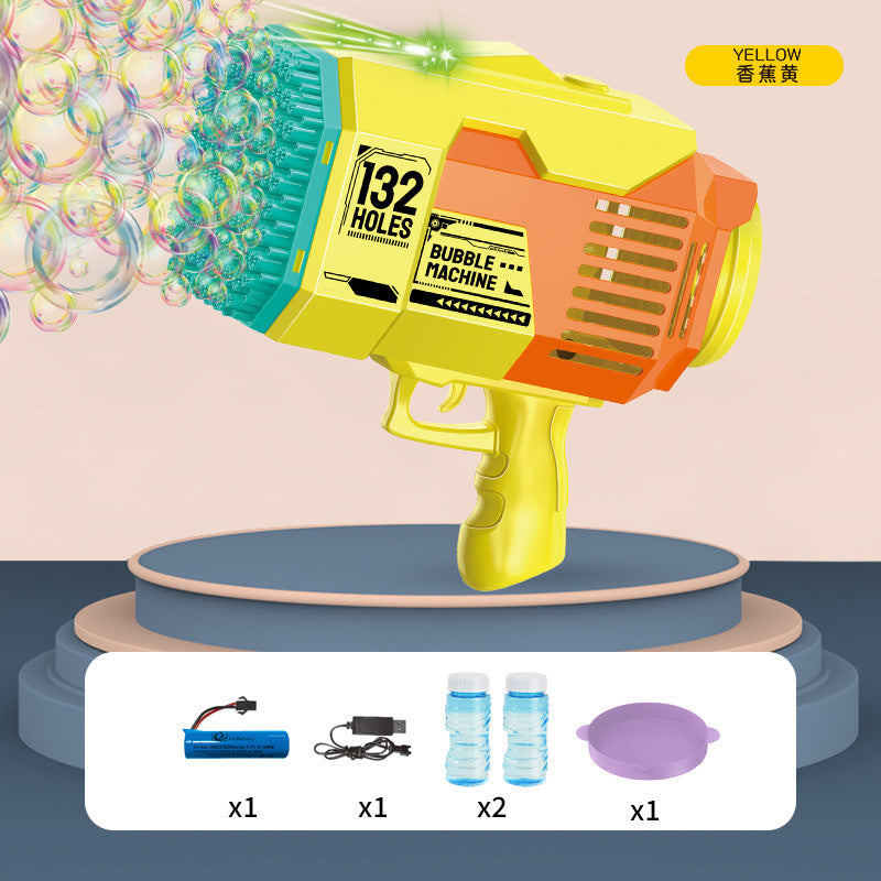Children 40 hole bazooka light automatic handheld bubble MINI version of Gatling electric bubble blowing