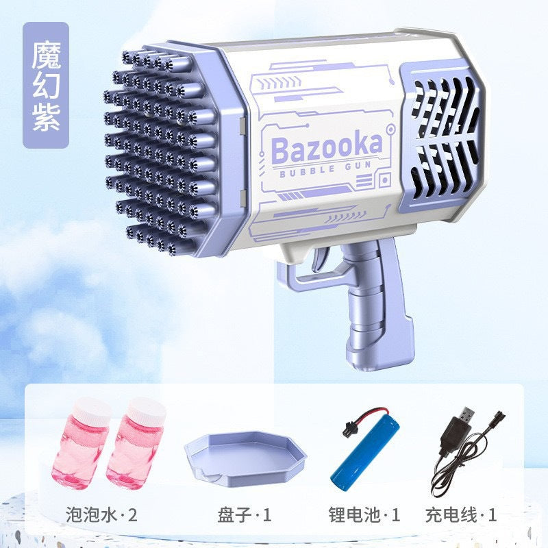 Children 40 hole bazooka light automatic handheld bubble MINI version of Gatling electric bubble blowing